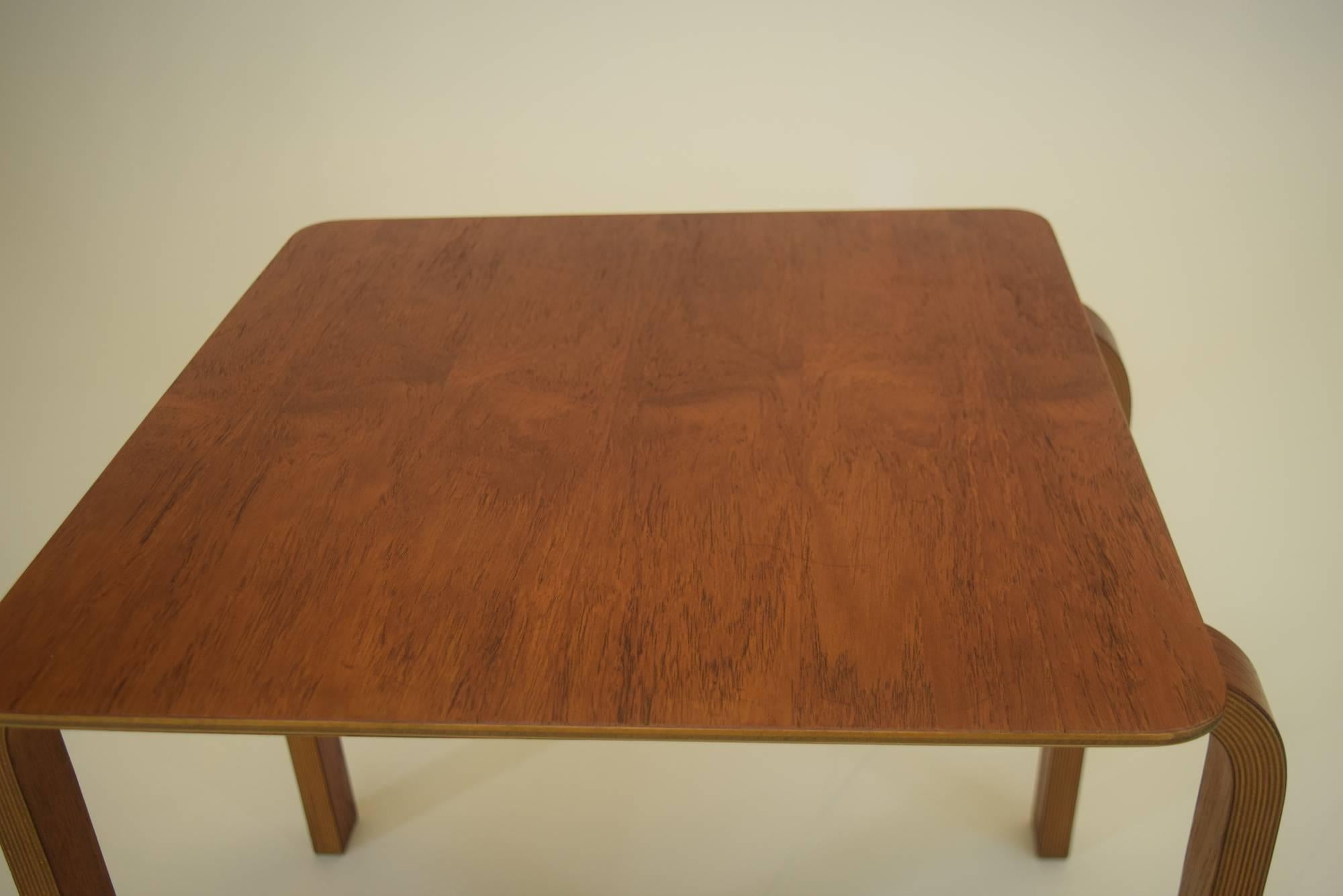 Scandinavian Modern Made in Denmark Occasional Table Teak and Plywood