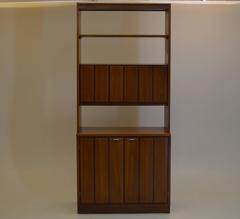 Walnut Dry Bar with Drop Down Drawer for Service