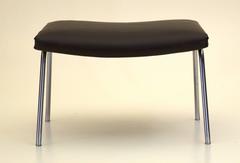 Original 1958 Leather Hans Wegner Ottoman by Johannes Hansen AP Stolen