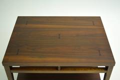 Walnut and Ebony Side Two-Tier Side Table by Lane the Tuxedo Series