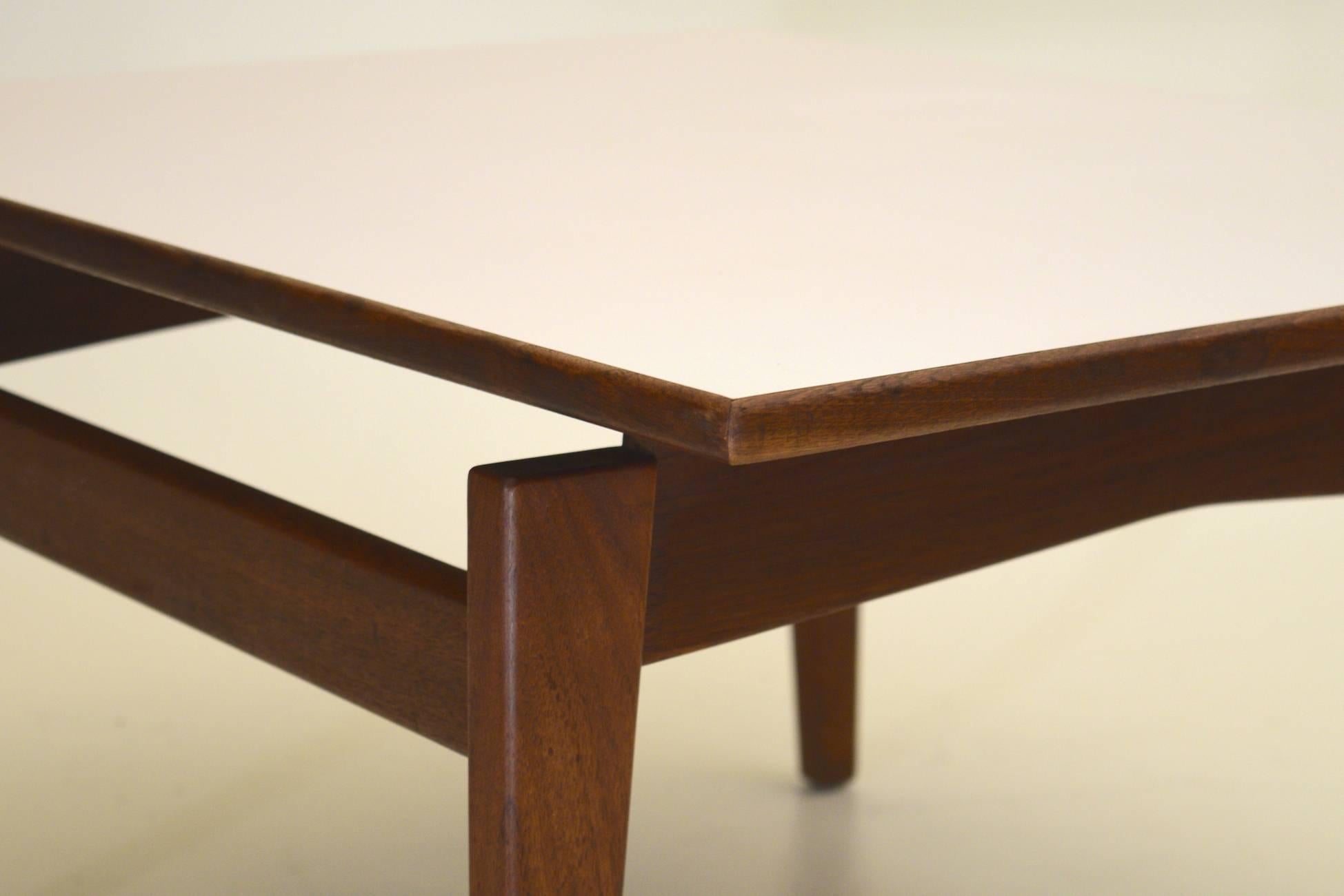 American Exceptional Vintage Table by Jens Risom in Walnut and Framed Formica