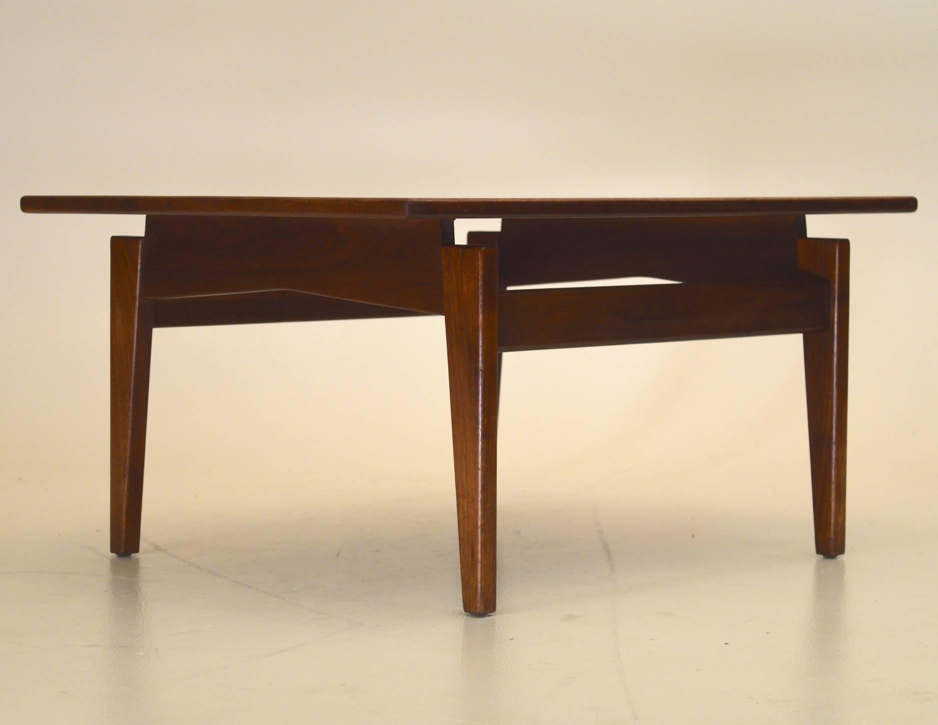 Mid-Century Modern Exceptional Vintage Table by Jens Risom in Walnut and Framed Formica