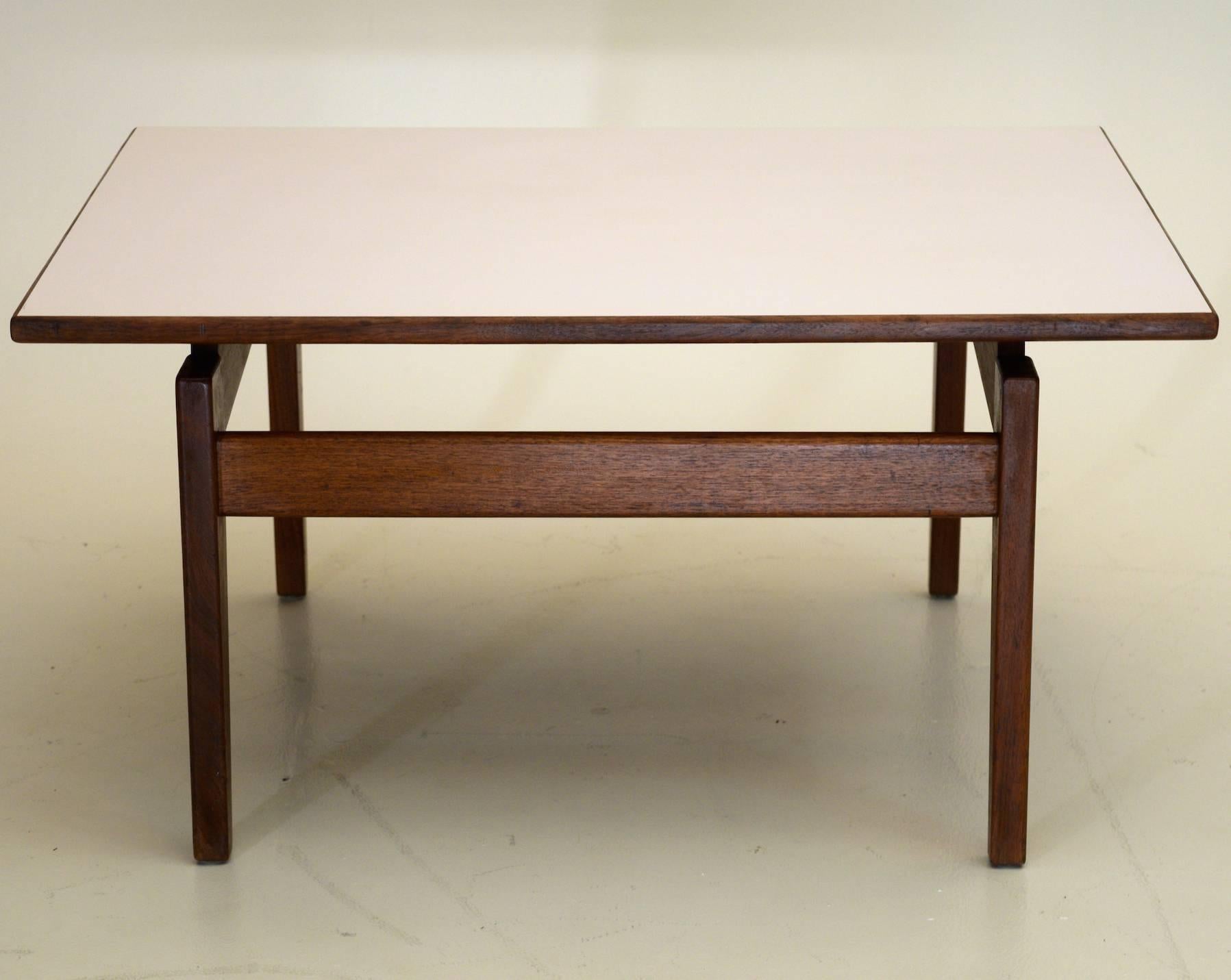 Exceptional Vintage Table by Jens Risom in Walnut and Framed Formica 1