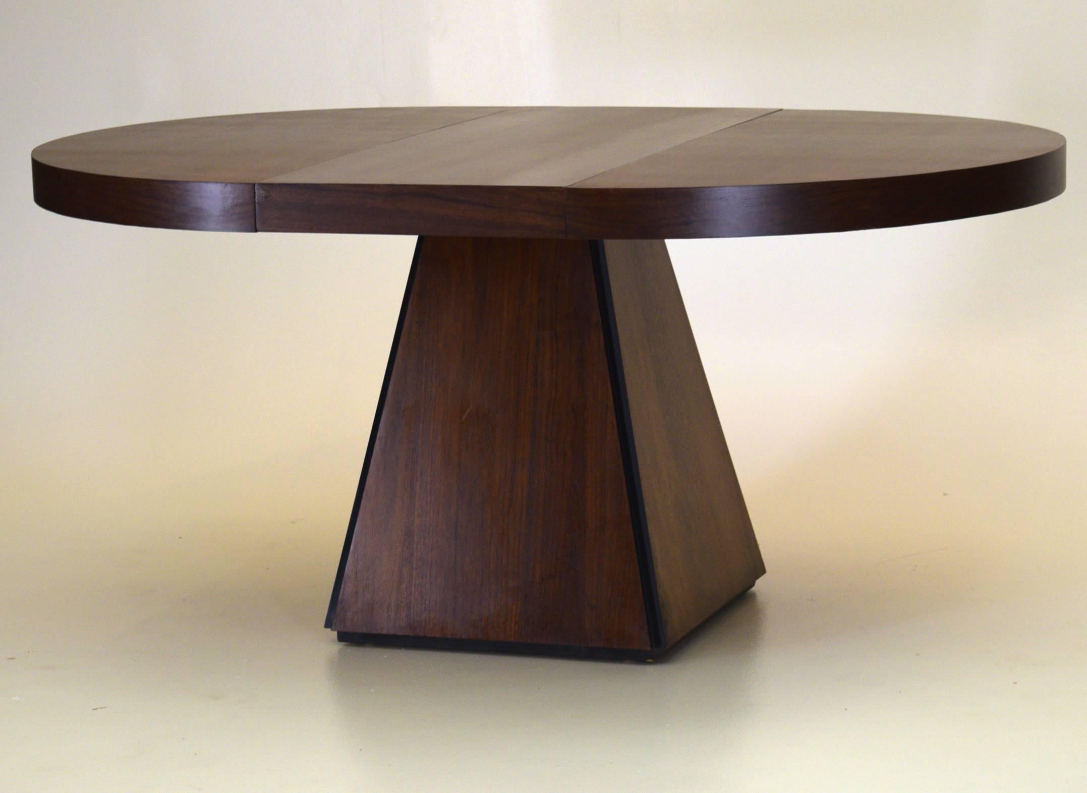 20th Century Newly Restored Pierre Cardin Rare All-Walnut Dining Table