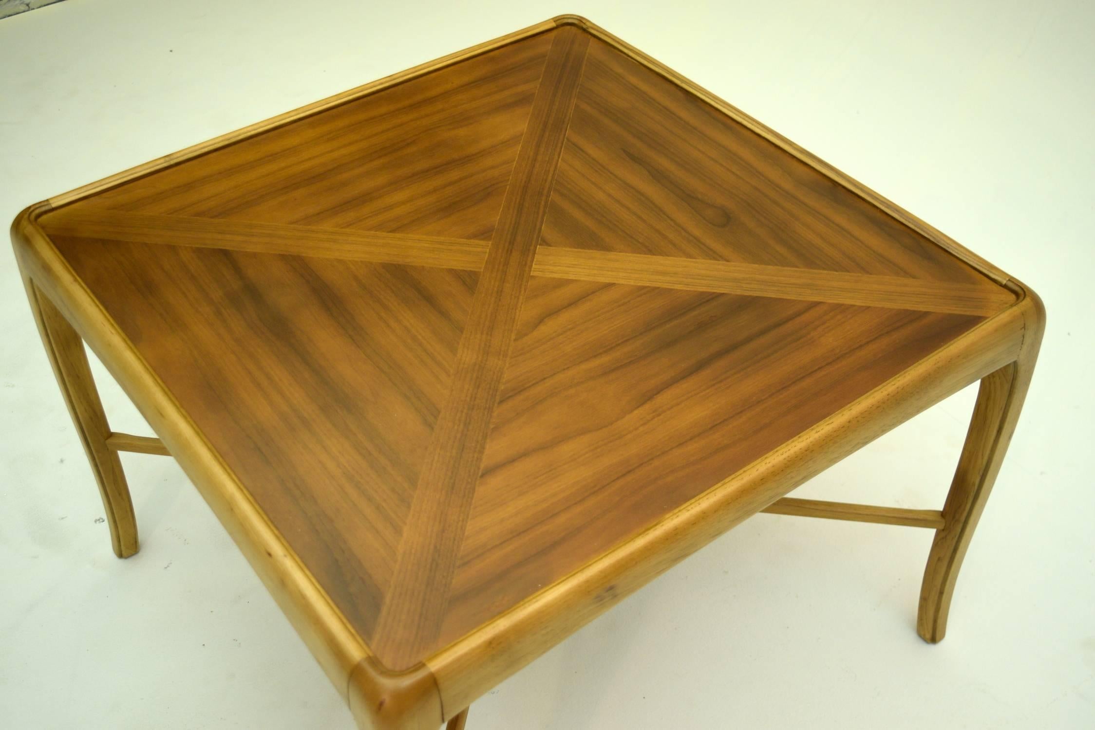 Walnut and Fruitwood Table by Thomasville, 1965 For Sale at 1stDibs