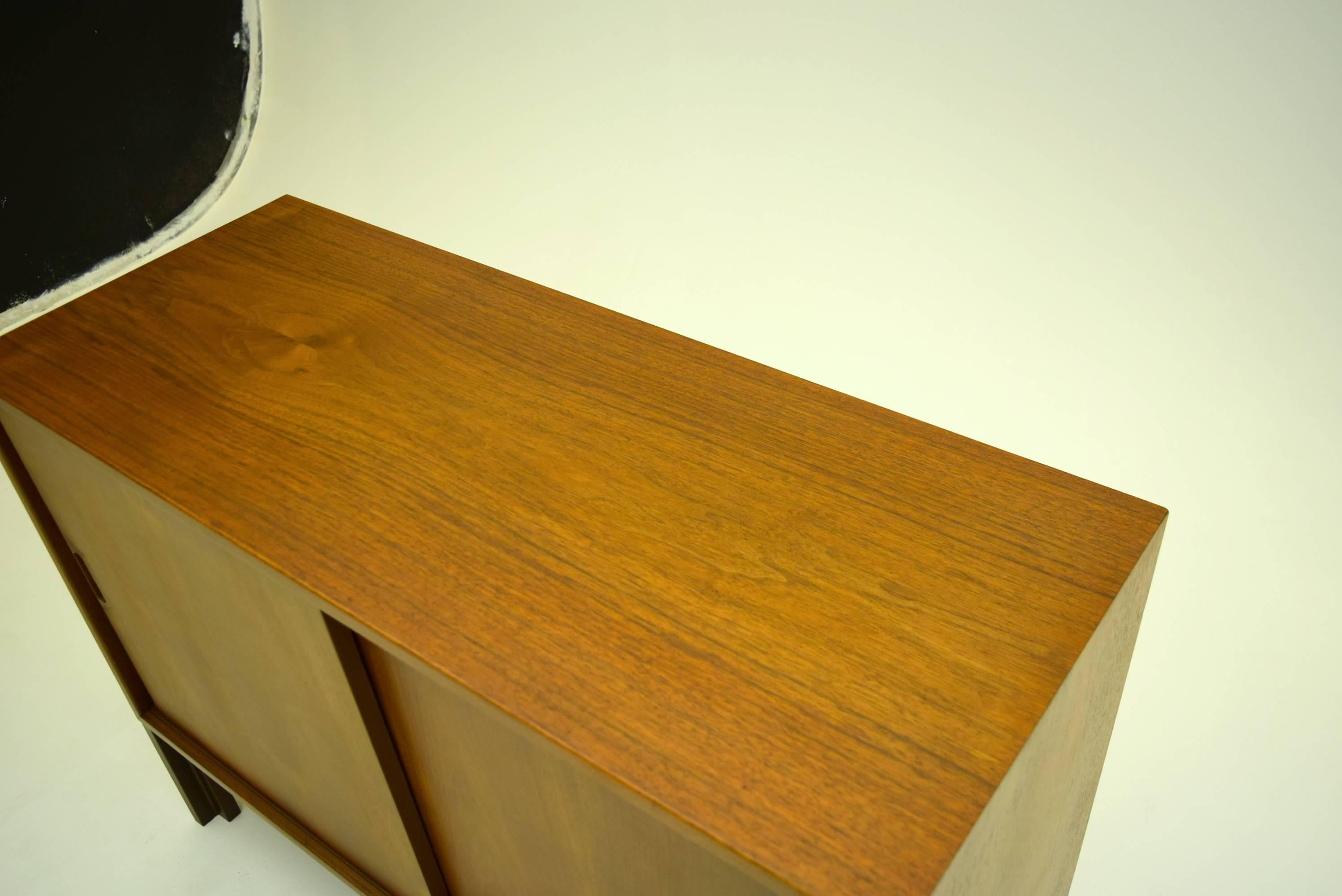 Thin Profile Sideboard in Teak and Rosewood Produced in Denmark 1