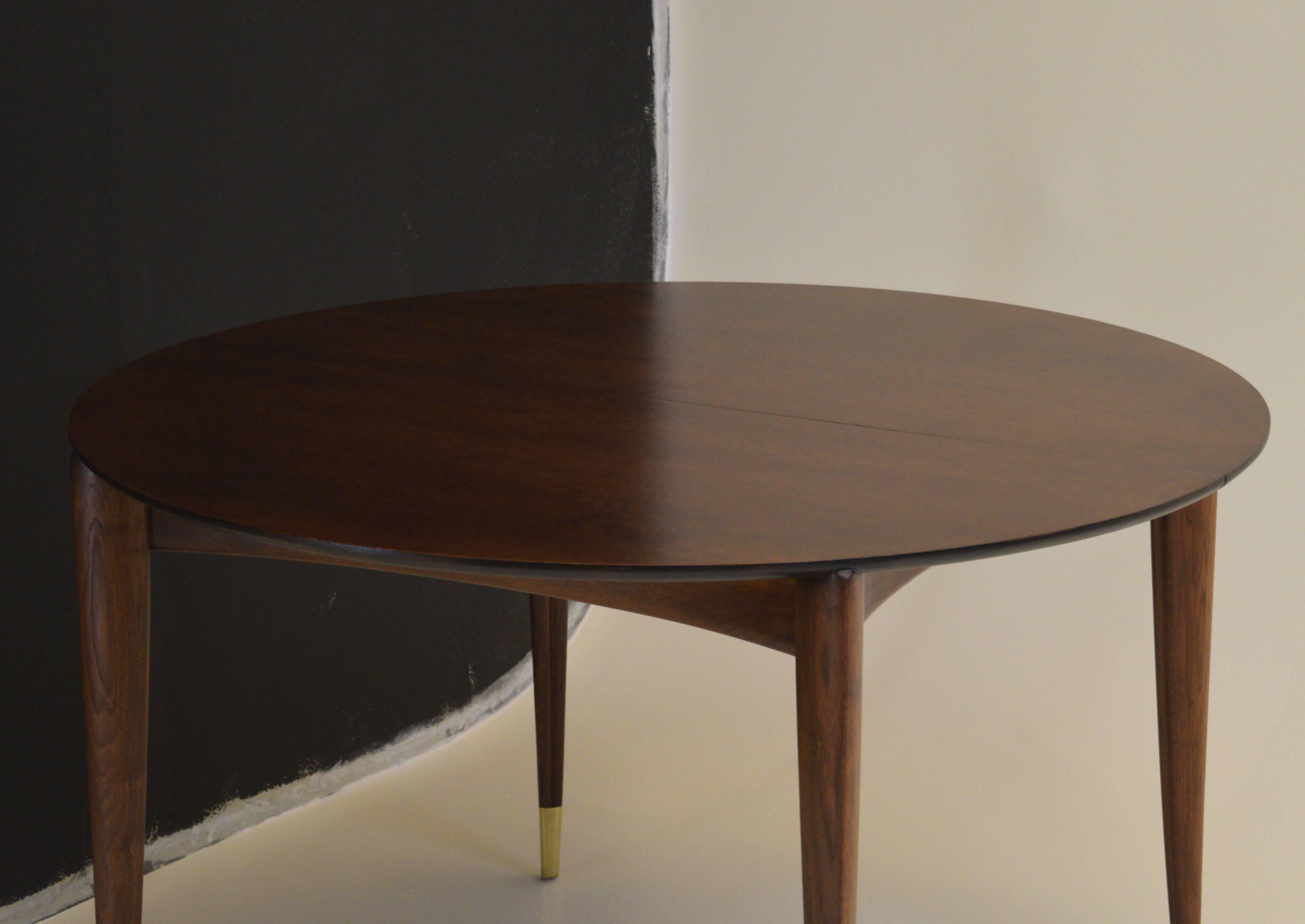 Mid-Century Modern Gio Ponti Round Dining Table by M. Singer & Sons