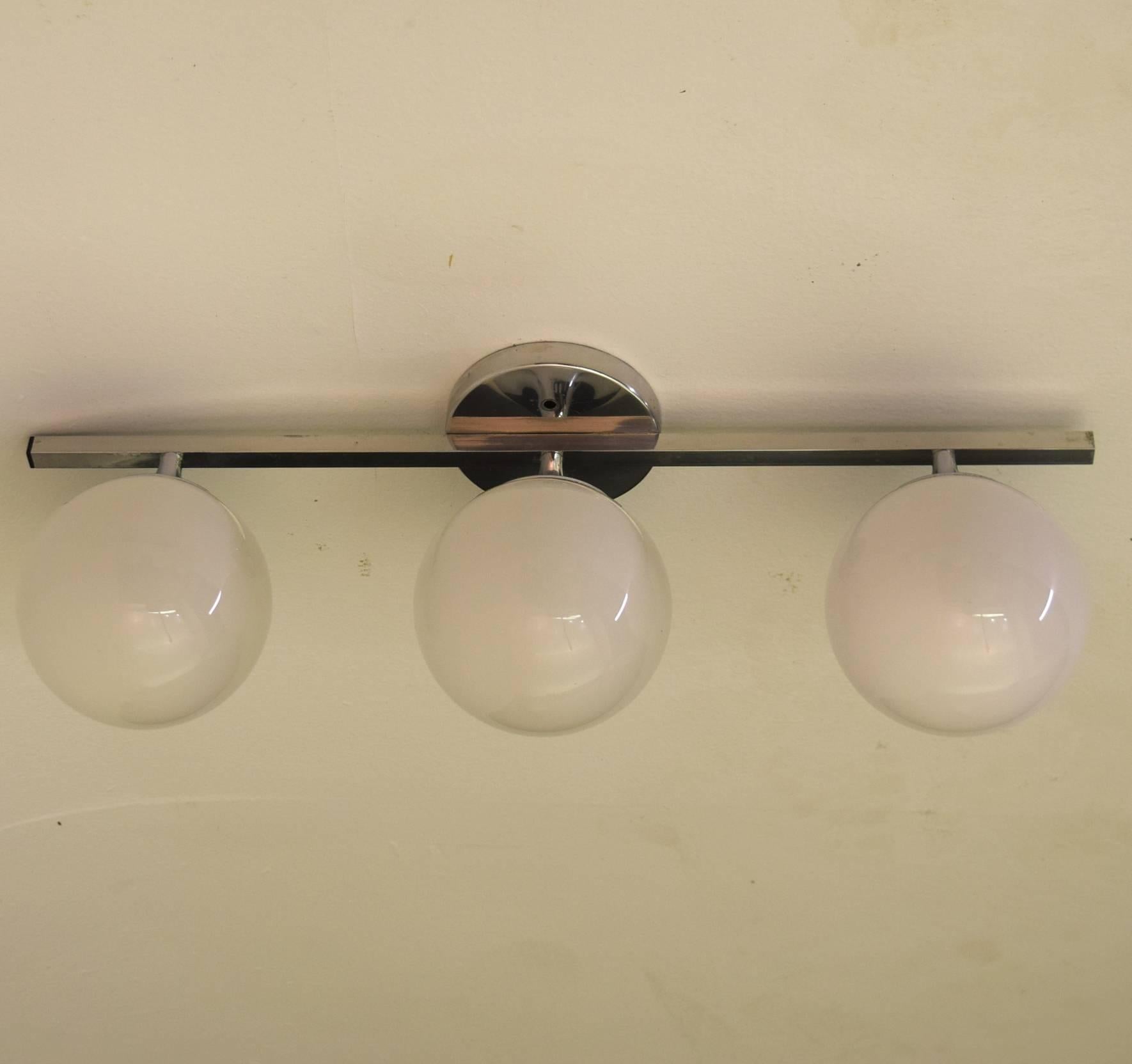 American Sputnik Satellite Wall Sconce Chrome and Glass by Lightolier