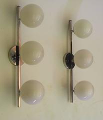 Sputnik Satellite Wall Sconce Chrome and Glass by Lightolier