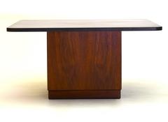 Stunning Vintage Walnut and Slate Cocktail Table by Architect Fred Kemp