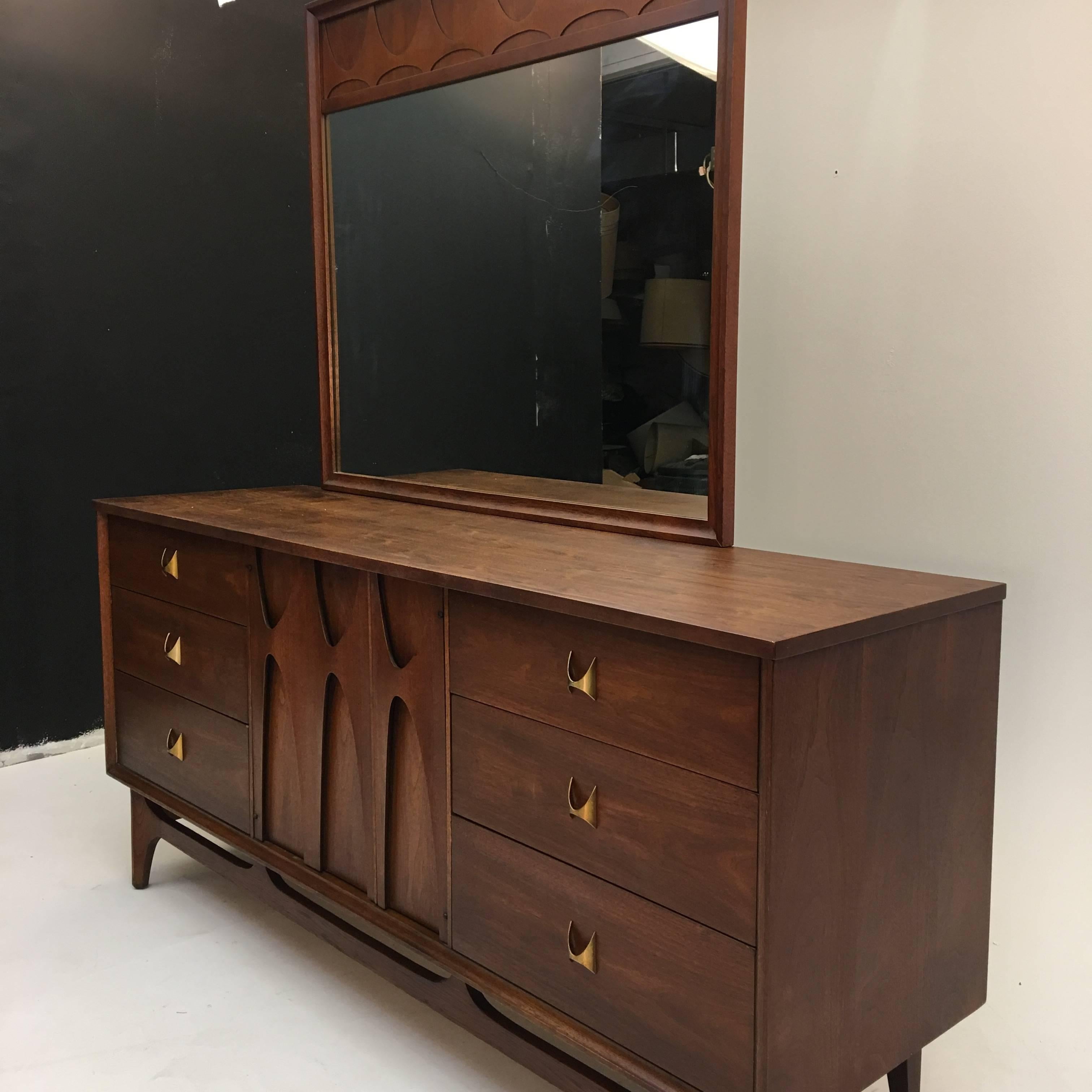 American Triple Dresser and Mirror by Broyhill Brasilia Premier