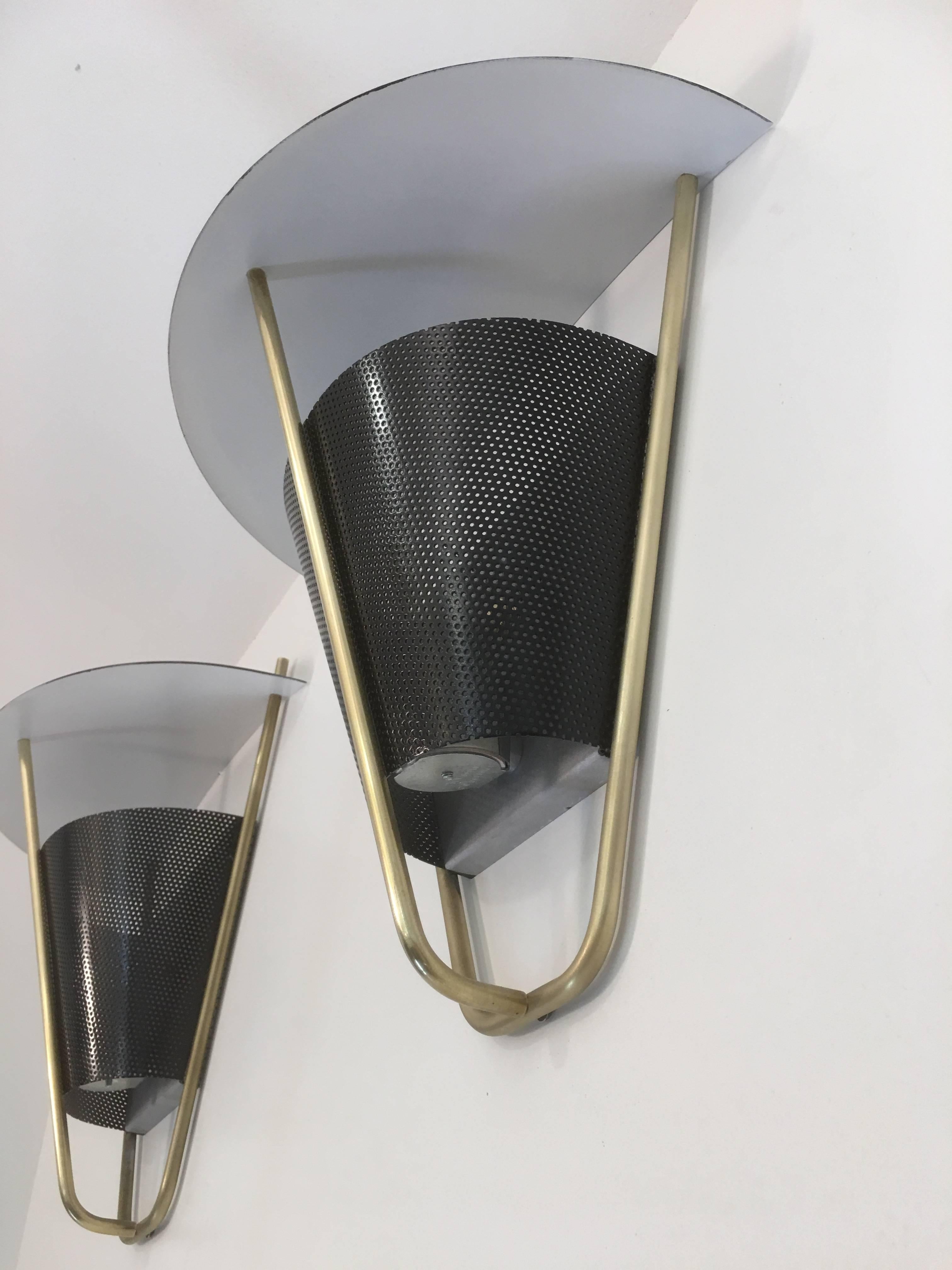 Interior and Exterior Sconce Lamp Pair by Lightolier In Excellent Condition In South Charleston, WV