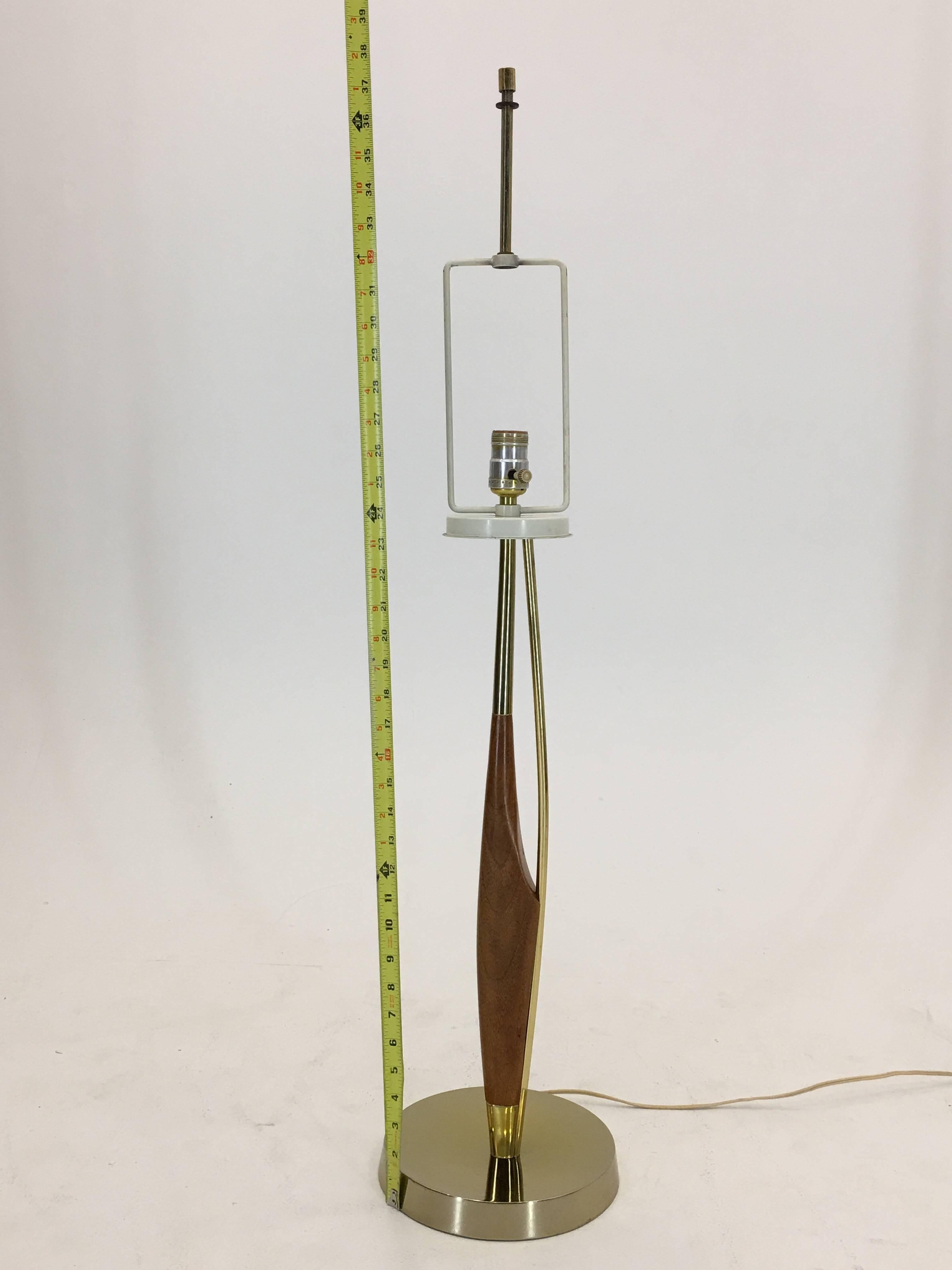 Mid-Century Modern Exceptional Tall and Elegant Table Lamp by Laurel Lamp Company