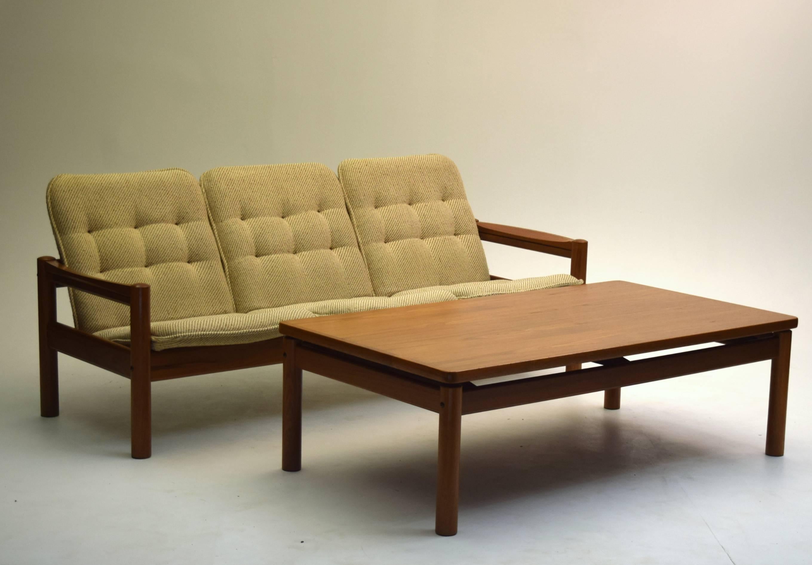 Mid-Century Modern Large Coffee Table in Teak by Trioh of Denmark