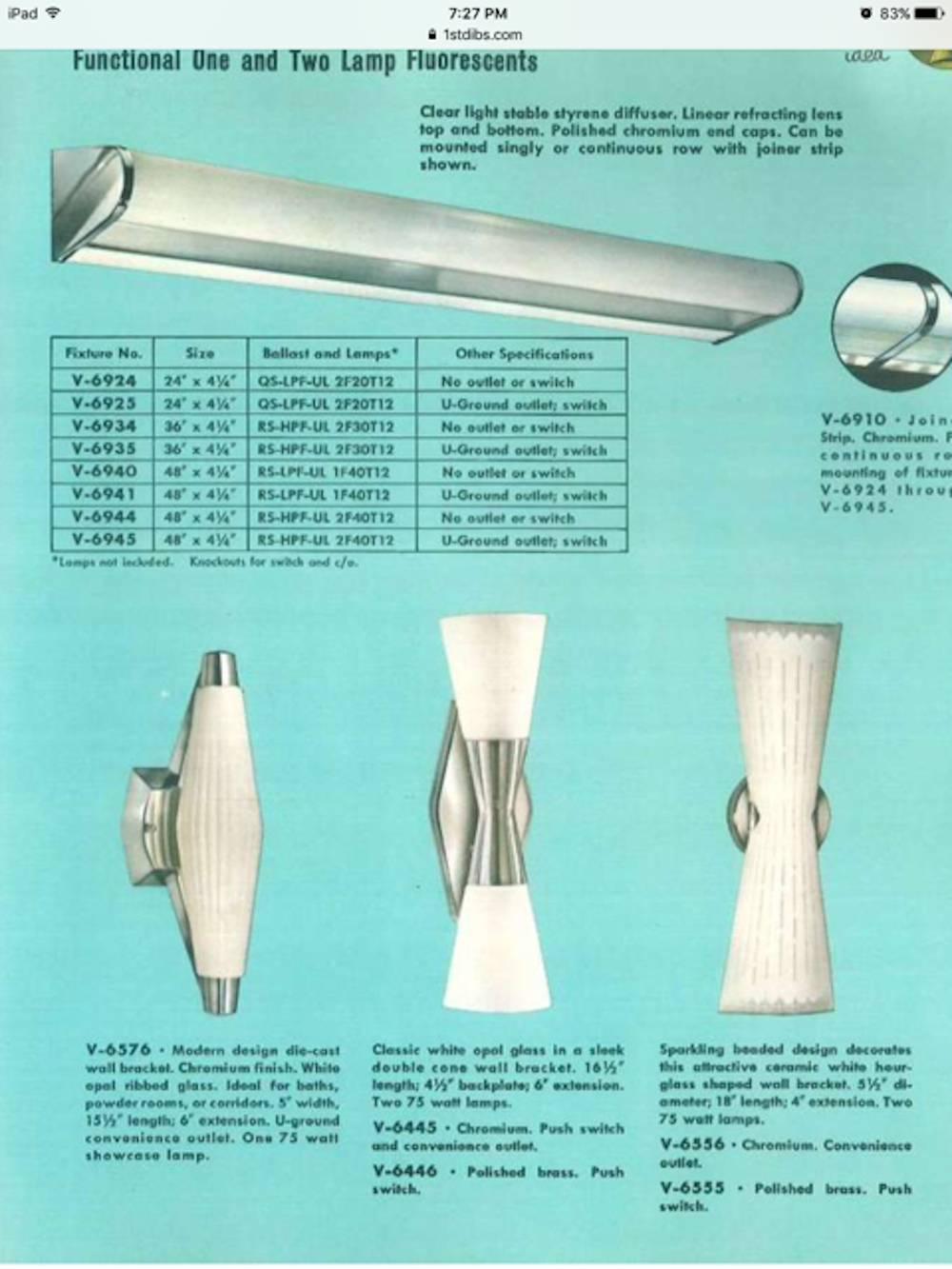 Set of Four Large Wall Sconces by John C. Virden, 1955 3