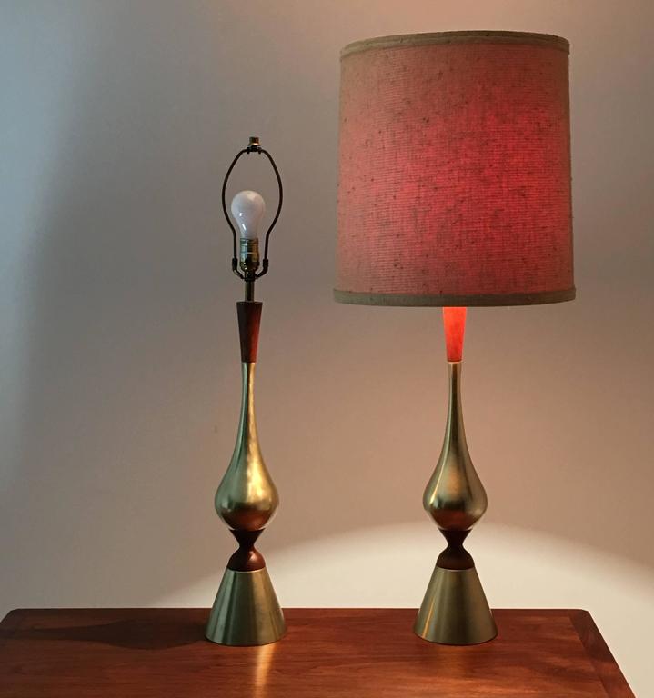 Elegant Pair of Tall Table Lamps by Westwood Industries, circa 1955 For