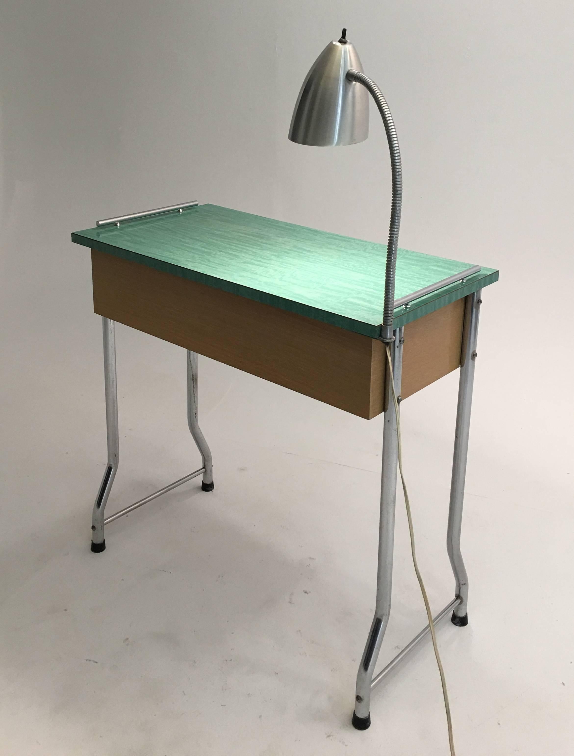 Mid-Century Modern 1954 Manicure Table and Stool by Theo A. Kochs