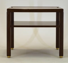 Occasional Table by Dunbar in Walnut with Brass Feet