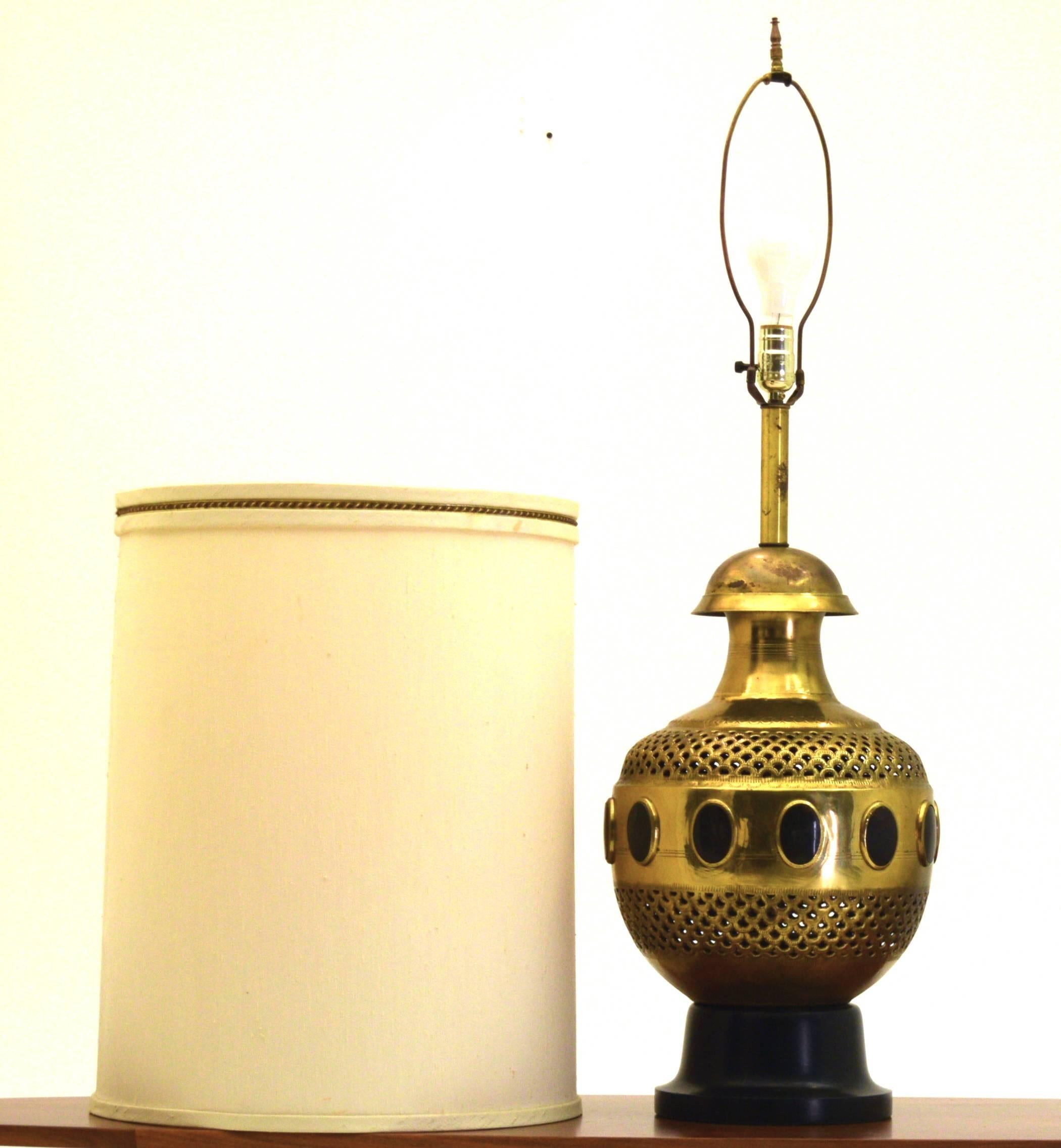 Hollywood Regency Monumental Moroccan Table Lamp