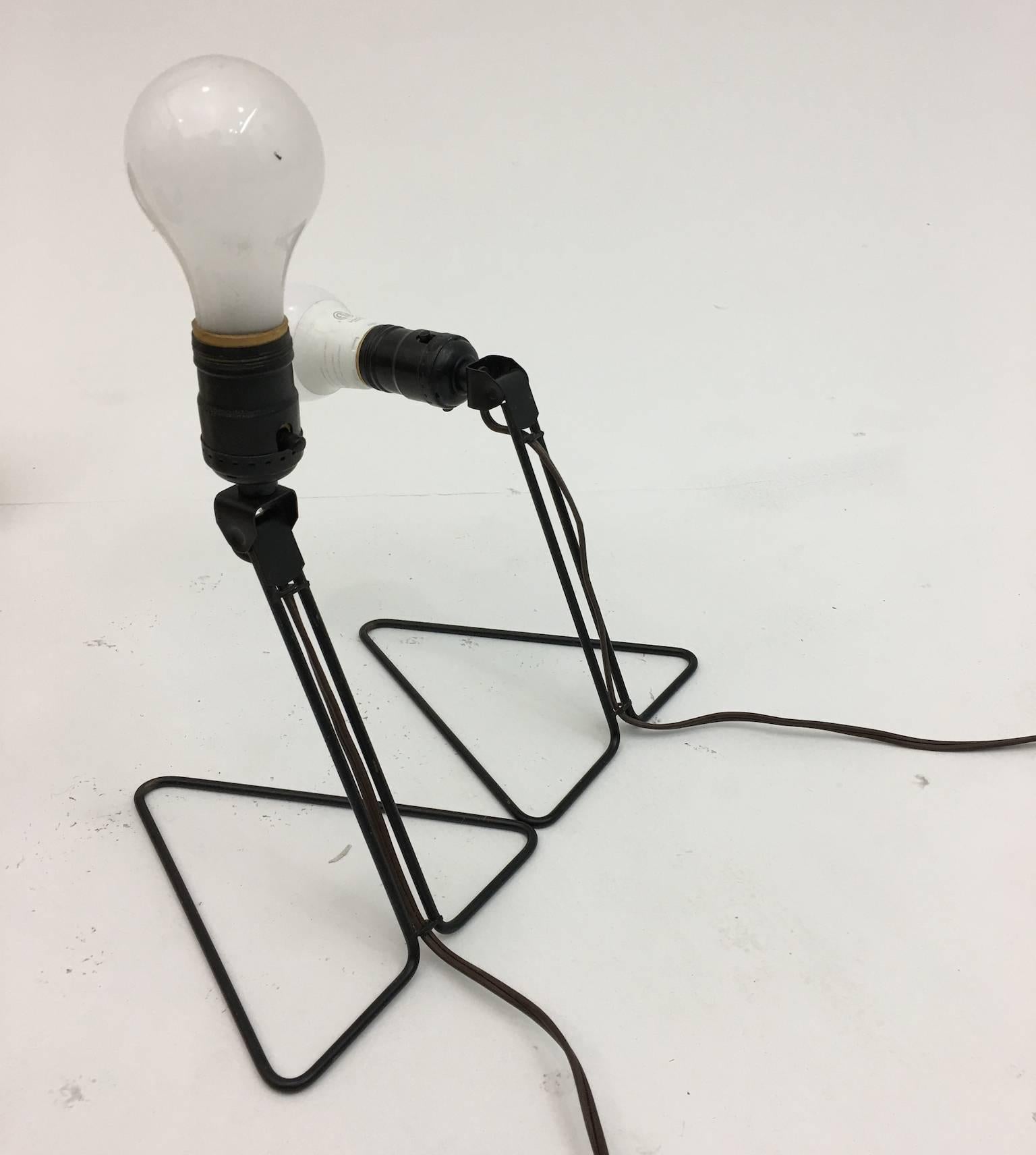 20th Century Minimalist Table Lamps or Scones