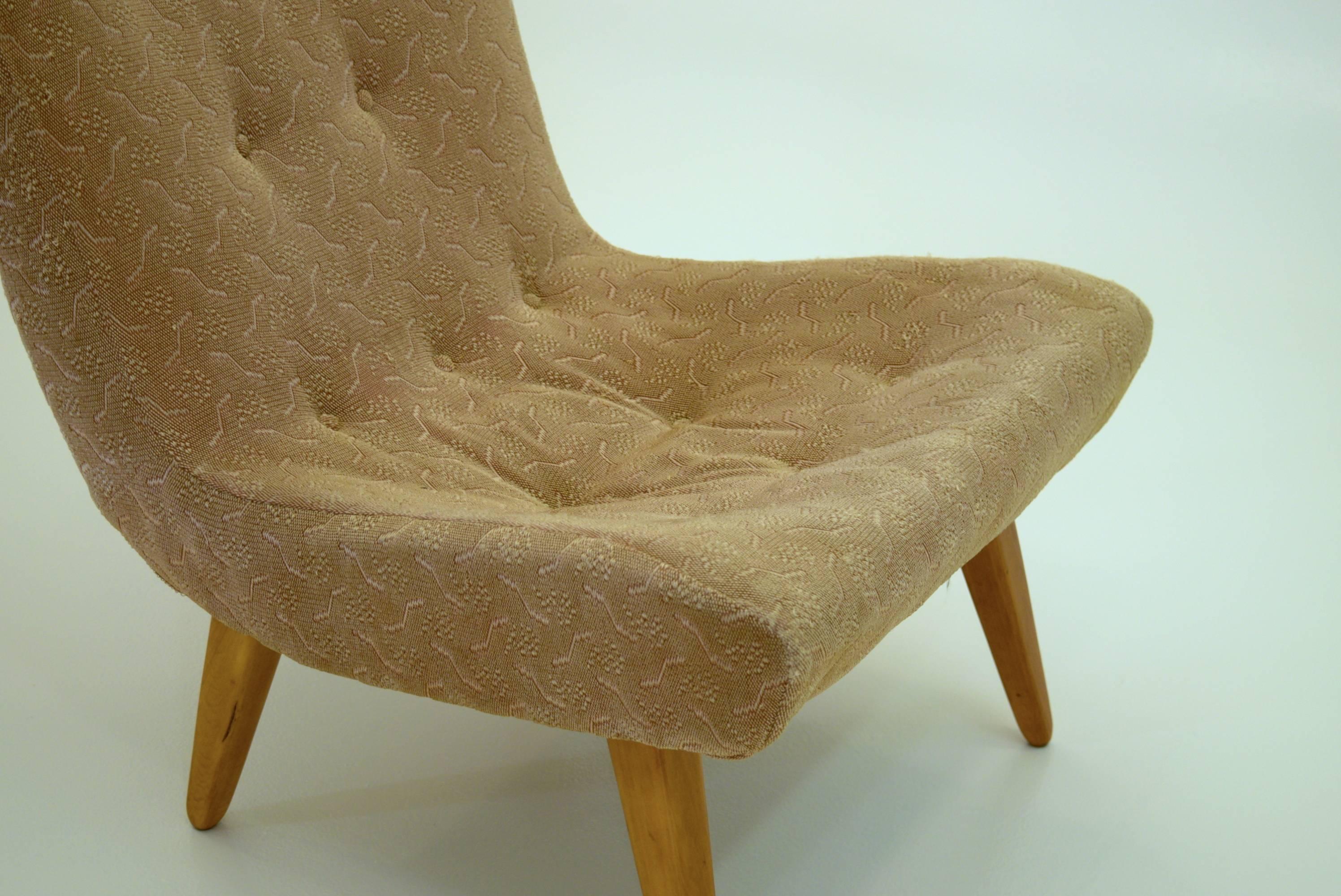 Scandinavian Modern Danish Lounge Scoop Chair after Philip Arctander For Sale