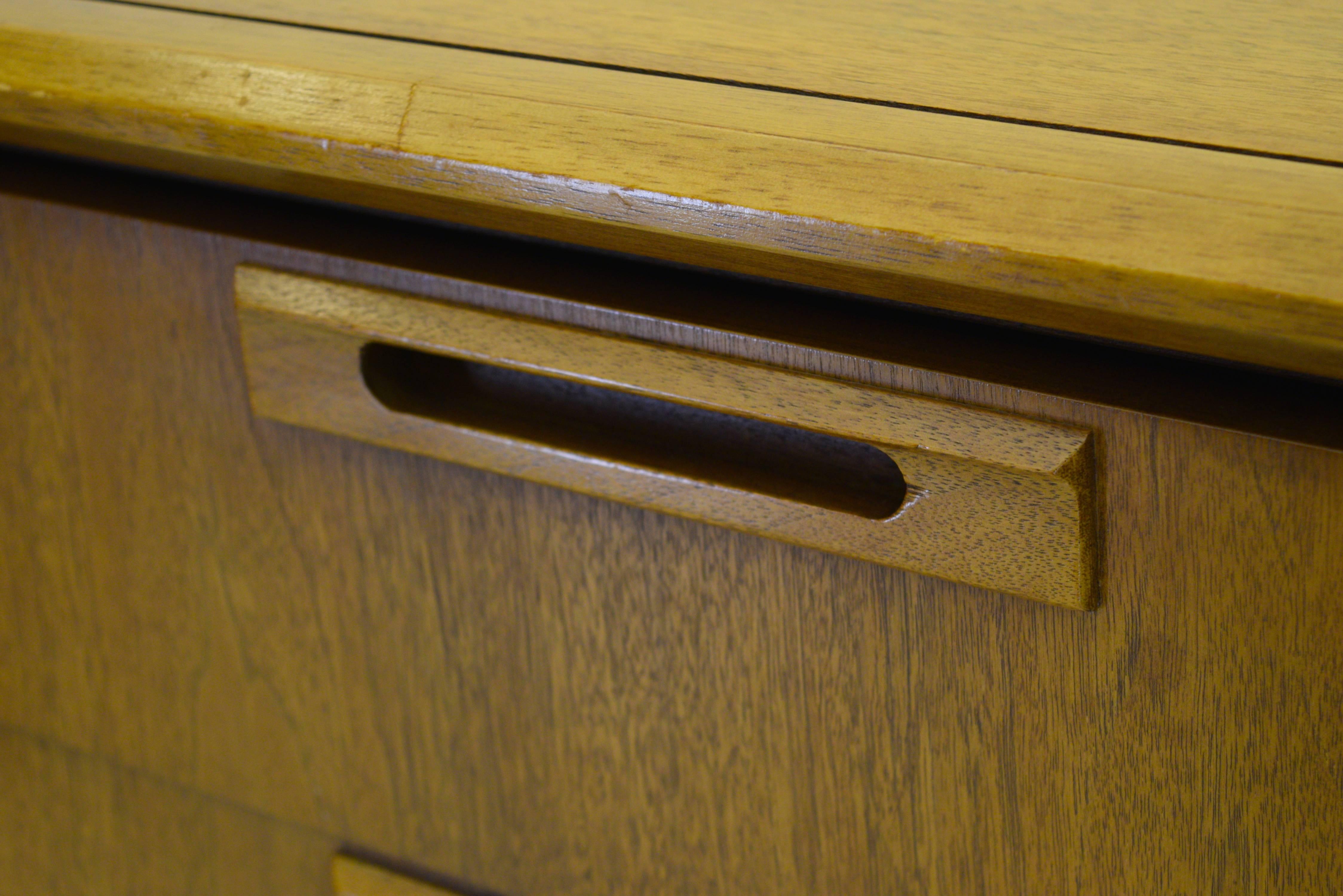 Mid-Century Modern Two-Piece American Walnut China Cabinet and Hutch