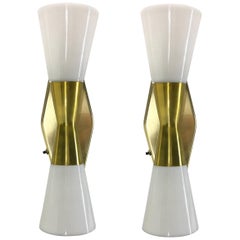 Vintage Brass Bow Tie Sconces by Virden Lighting Pair