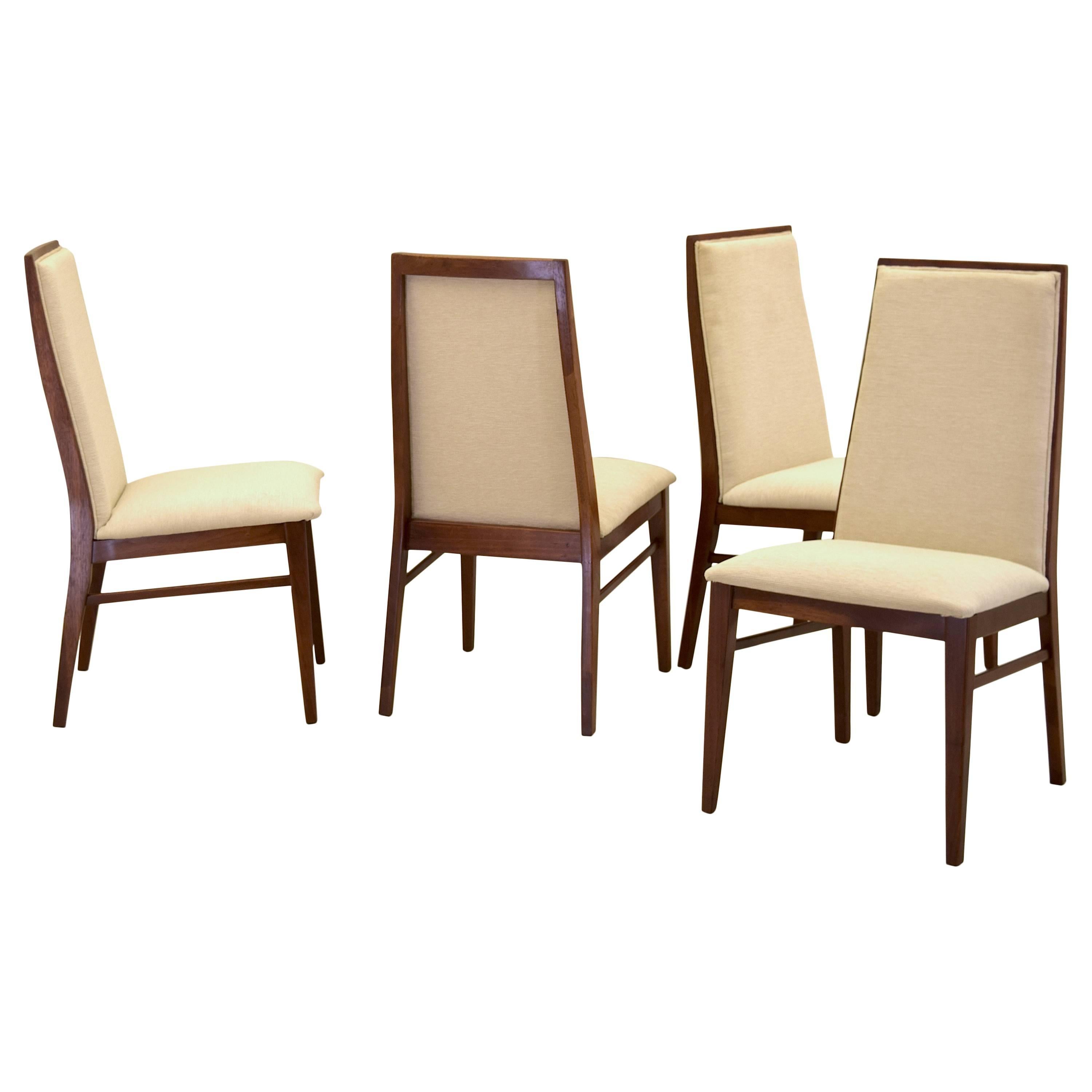 Set of Four Merton L. Gershun Walnut Dining Chairs