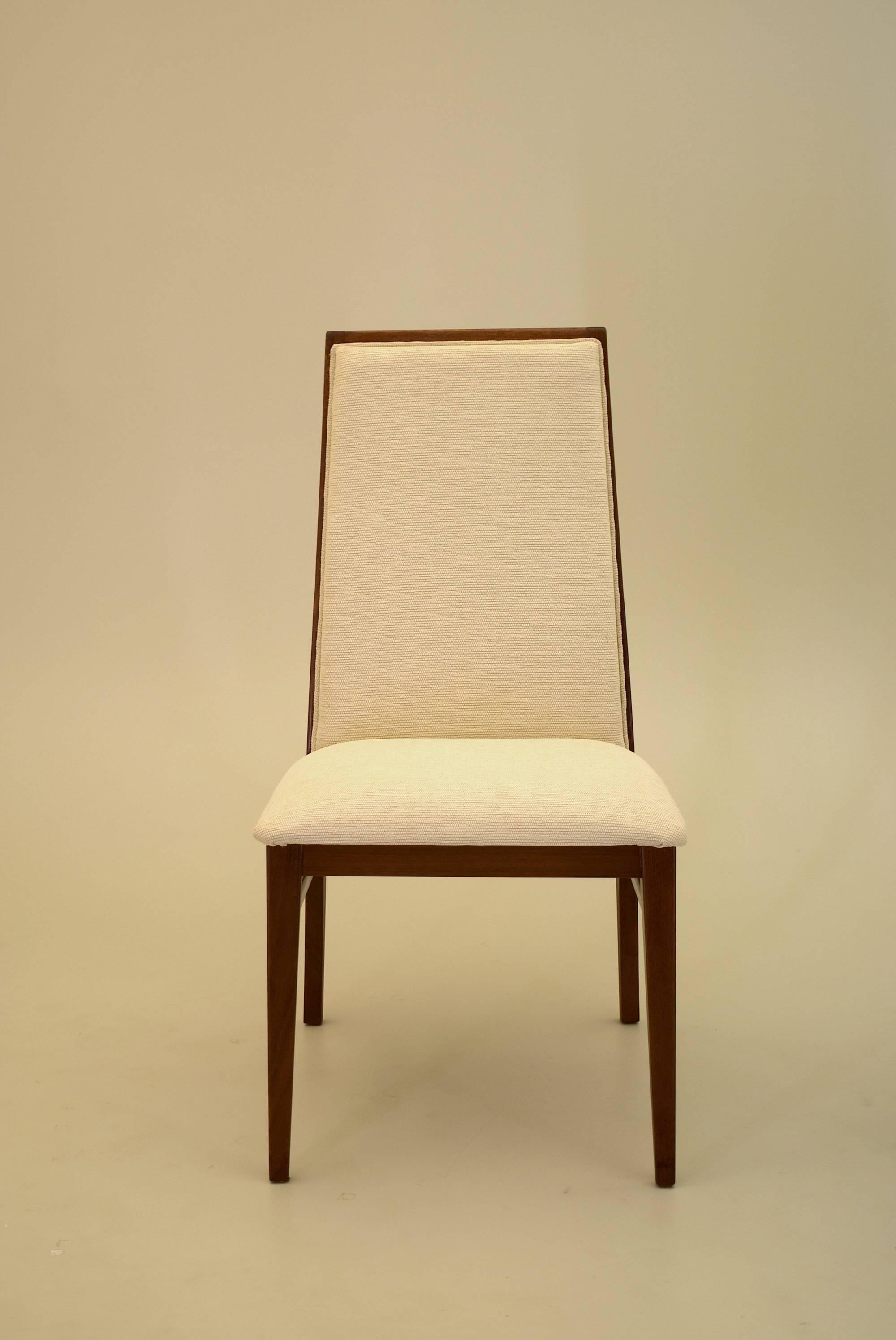 Mid-Century Modern Set of Four Merton L. Gershun Walnut Dining Chairs