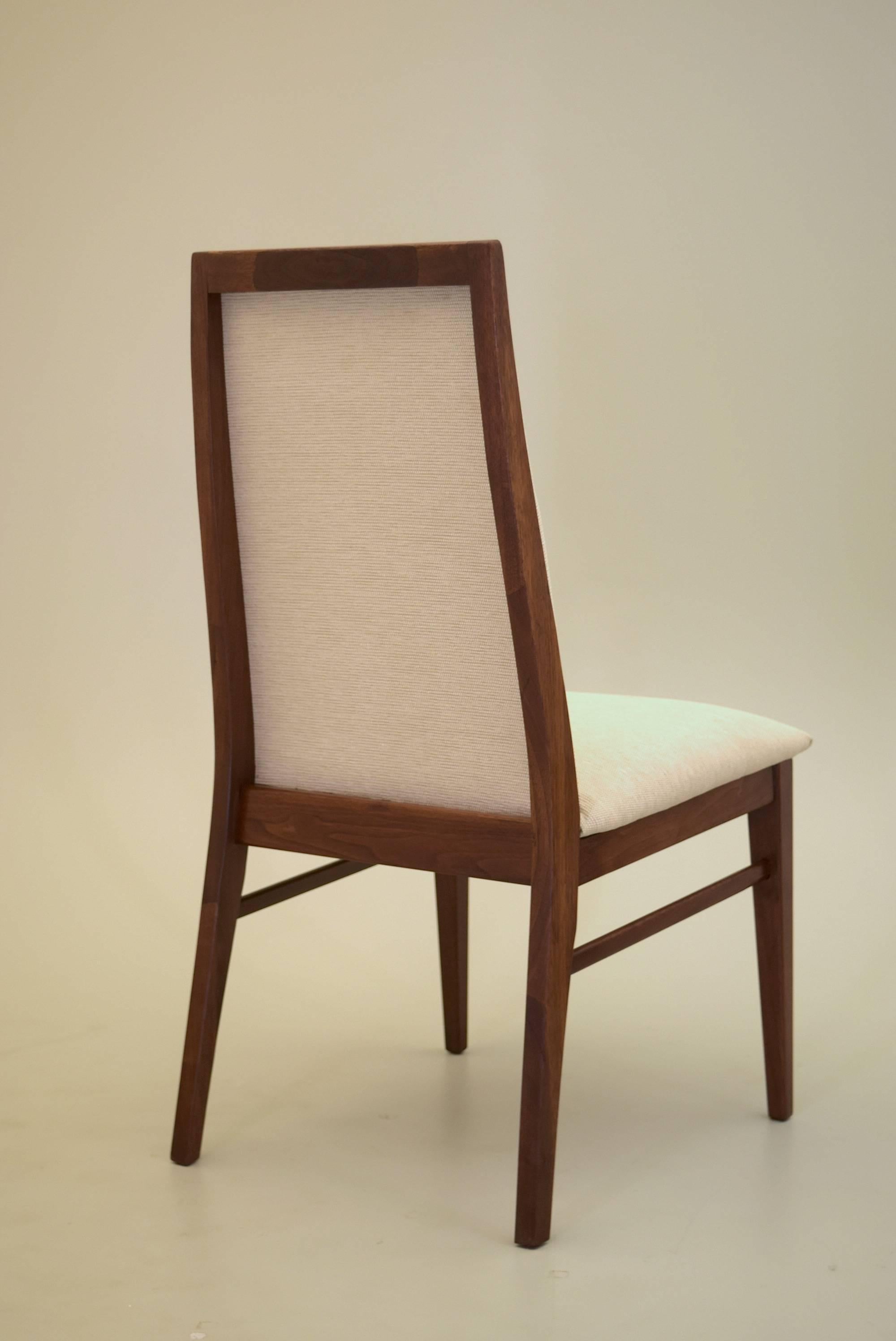 American Set of Four Merton L. Gershun Walnut Dining Chairs