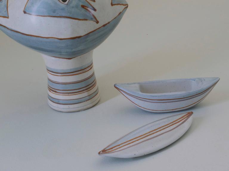 Fong Chow Gulfstream Abstract Vase and Lidded Box for Glidden Pottery