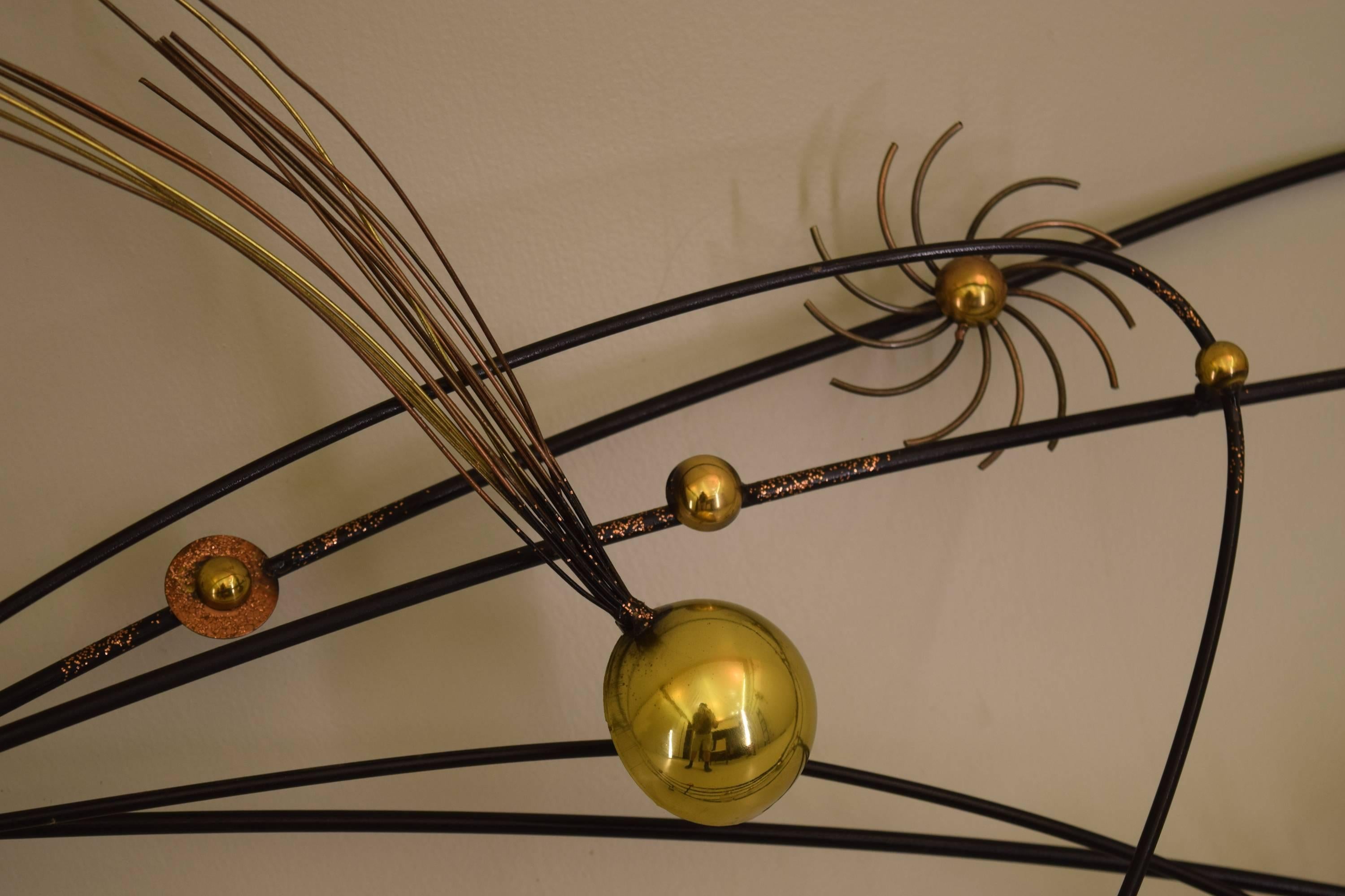 20th Century Atomic Galaxy Wall Sculpture by C. Jere, circa 1965