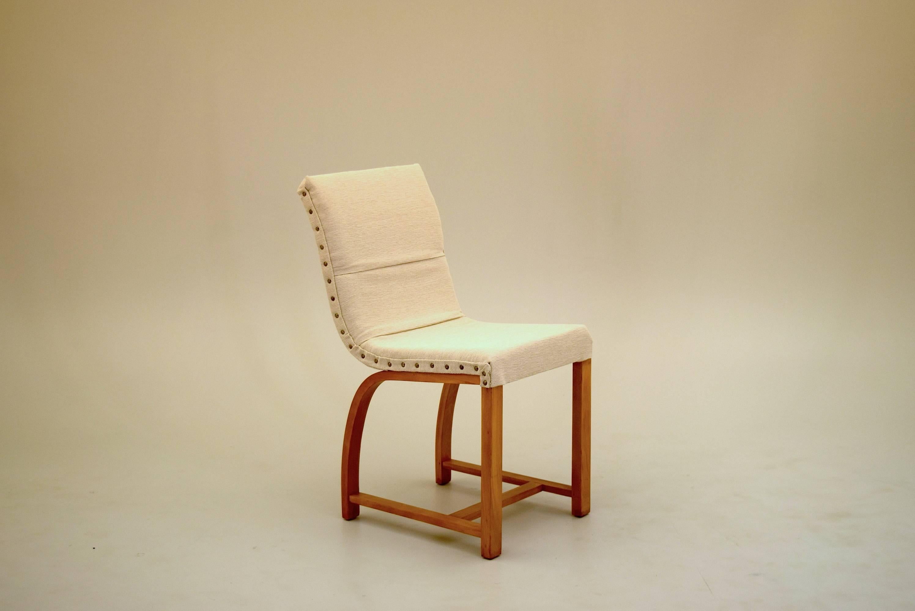 American Early Single Chair for Vanity or Parlor Room by Gilbert Rohde, circa 1930s