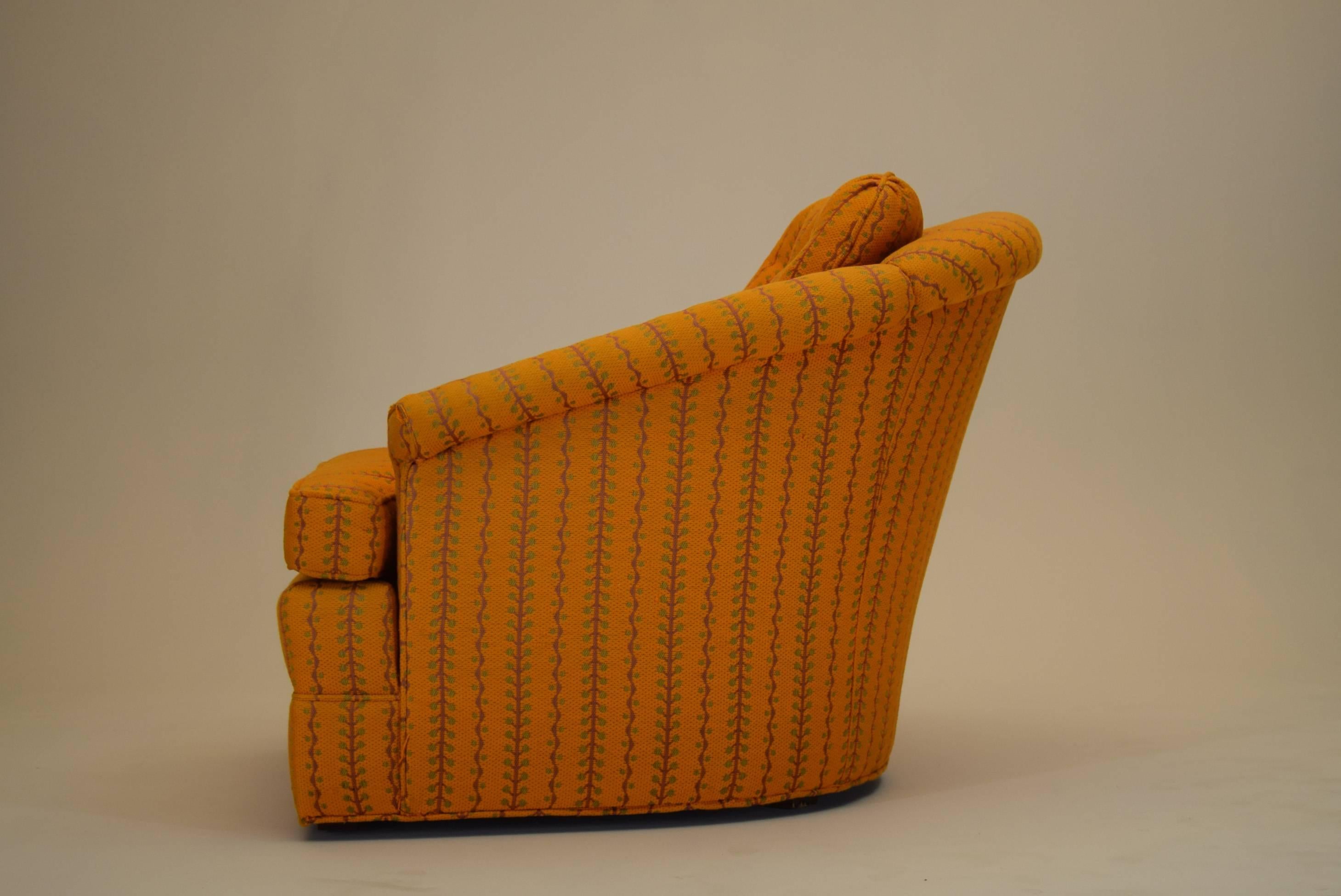 Kay Lambeth On sale in June 2020.
For Erwin-Lambeth 1964
 37” deep, 31” wide and 29” tall. The seat height is 15”

For offer is a signed vintage club lounge chair by Erwin-Lambeth, designed by Kay Lambeth, circa 1964. A very plush and comfortable