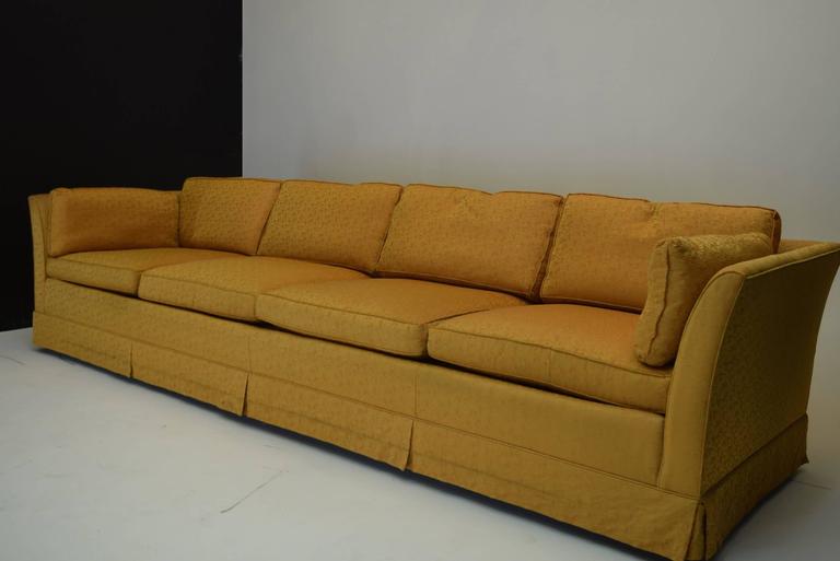 Signed Nine Foot Sofa by Kay Lambeth of ErwinLambeth in Jewel Tone Fabric at 1stDibs