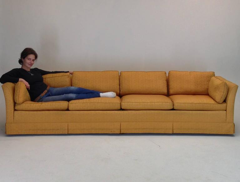 Signed Nine Foot Sofa by Kay Lambeth of ErwinLambeth in Jewel Tone Fabric at 1stDibs