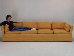 Signed Nine Foot Sofa by Kay Lambeth of Erwin-Lambeth in Jewel Tone Fabric