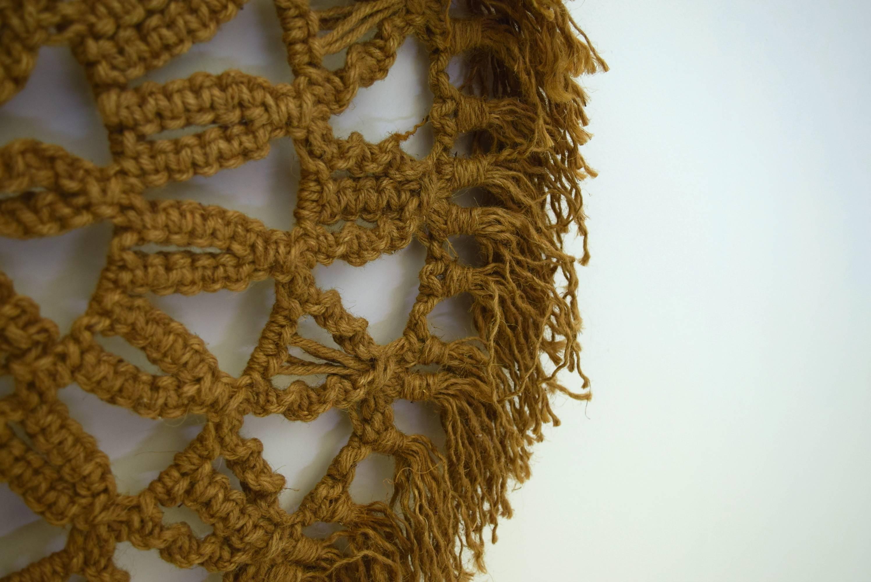 wall hanging with jute rope