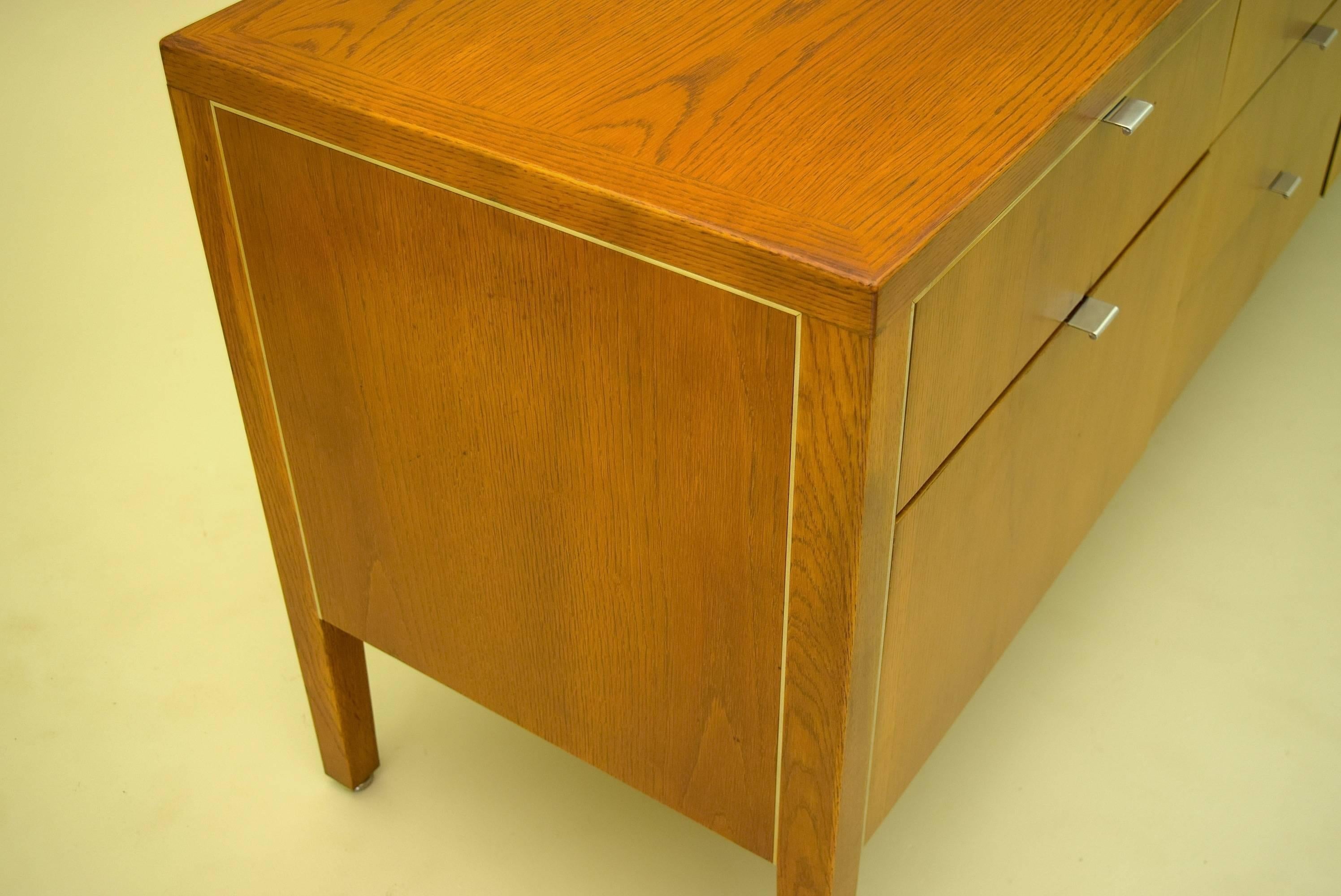 Mid-Century Modern Oak Credenza by Domore Stow Davis for Ashland Oil