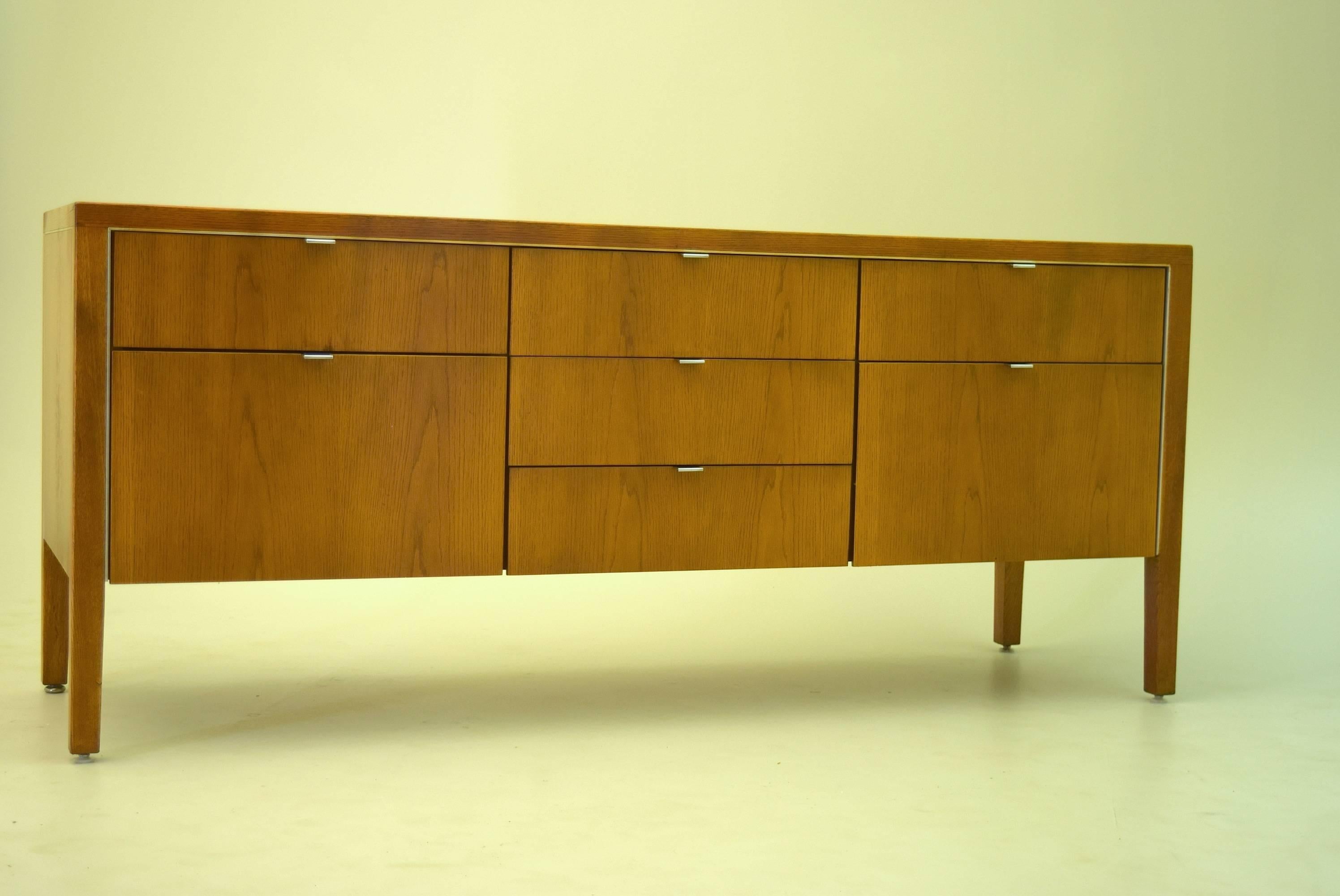 20th Century Oak Credenza by Domore Stow Davis for Ashland Oil