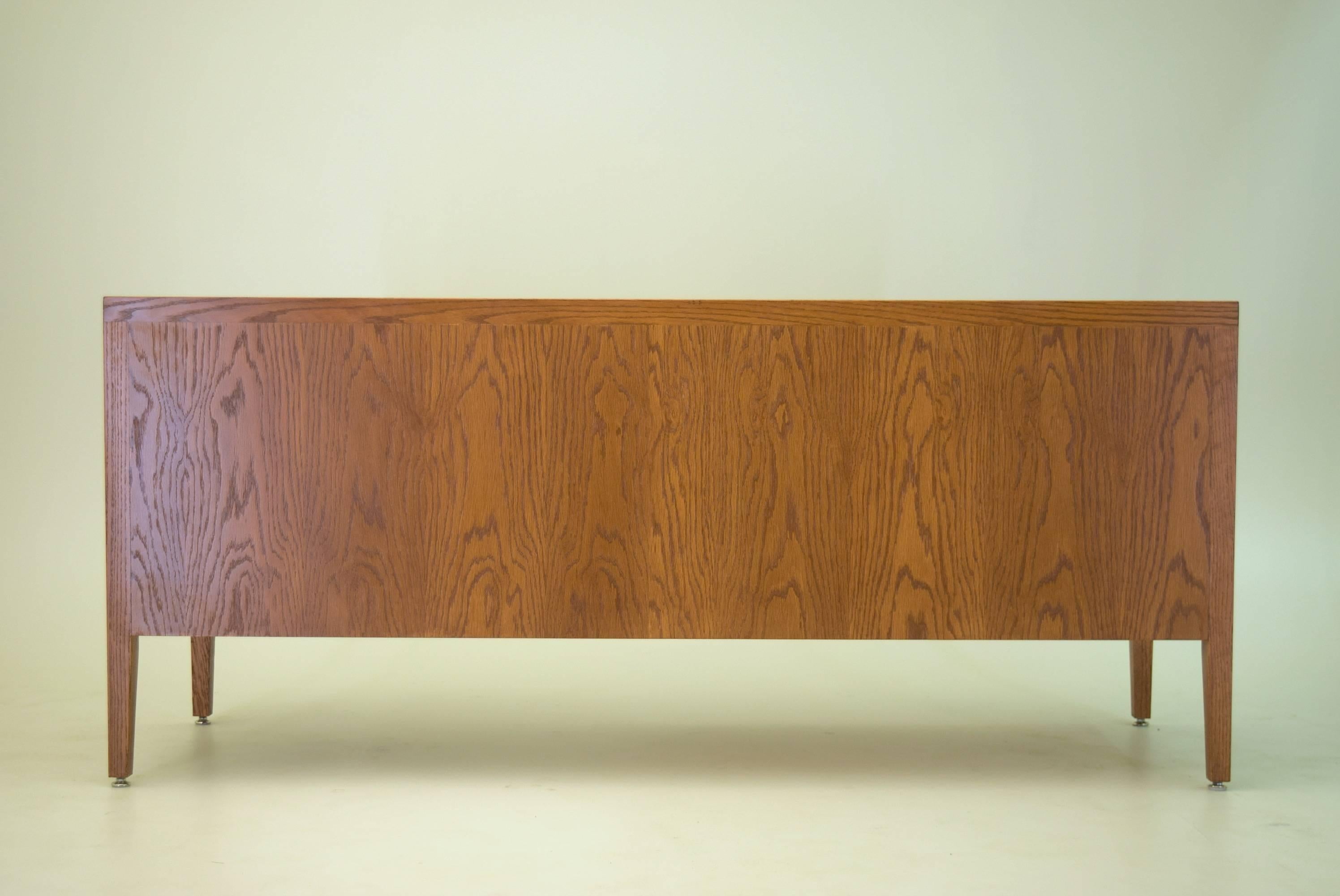 Mid-Century Modern Oak and Steel Desk by Domore for Ashland Oil