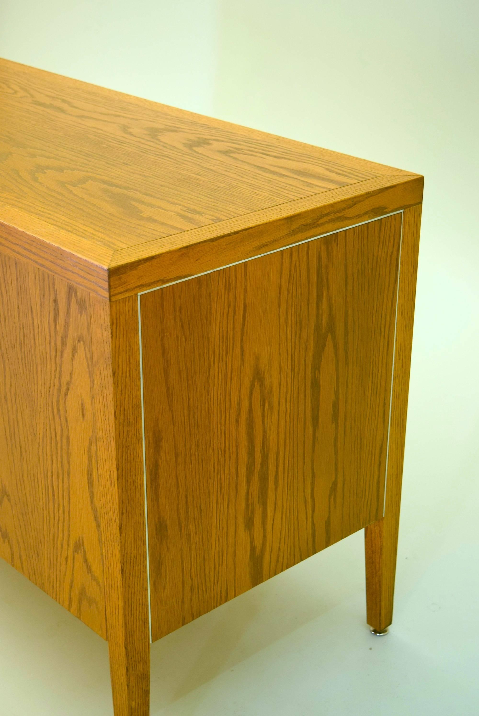 20th Century Oak and Steel Desk by Domore for Ashland Oil