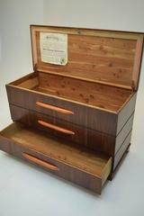 Large and Very Fine 1946 Walnut and Cedar Hope Blanket Chest by Dillingham