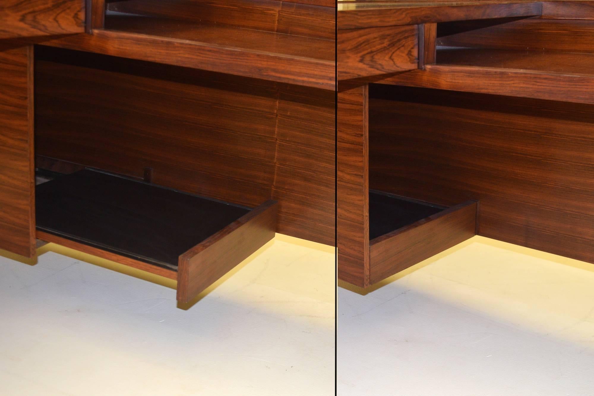 Bold All-Palisander Executive Desk and Return by Edward Wormley for Dunbar 1