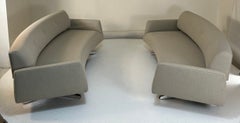 Vladimir Kagan para Grosfeld House raro sofá curvo de cuatro plazas