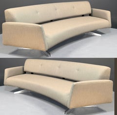 Pair available Vladimir Kagan for Grosfeld House rare four-seat curved sofa Pair available Vladimir Kagan for Grosfeld House rare four-seat curved sofa