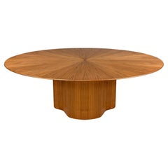 Tavolo da pranzo New Series in noce ovale e rotondo