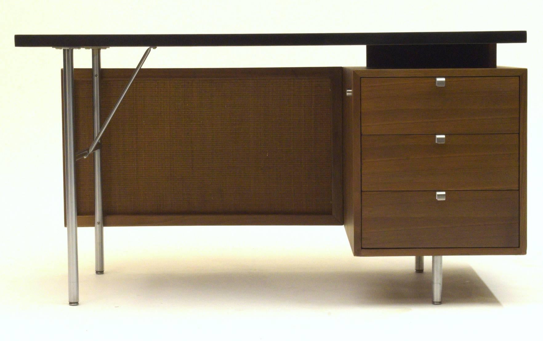 20th Century Floating Executive Walnut and Lacquer Desk by George Nelson for Herman Miller