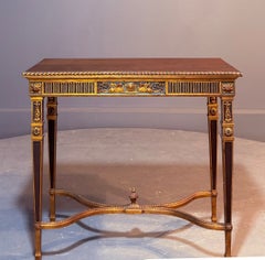 Neoclassical French Empire console Table gilt wood.