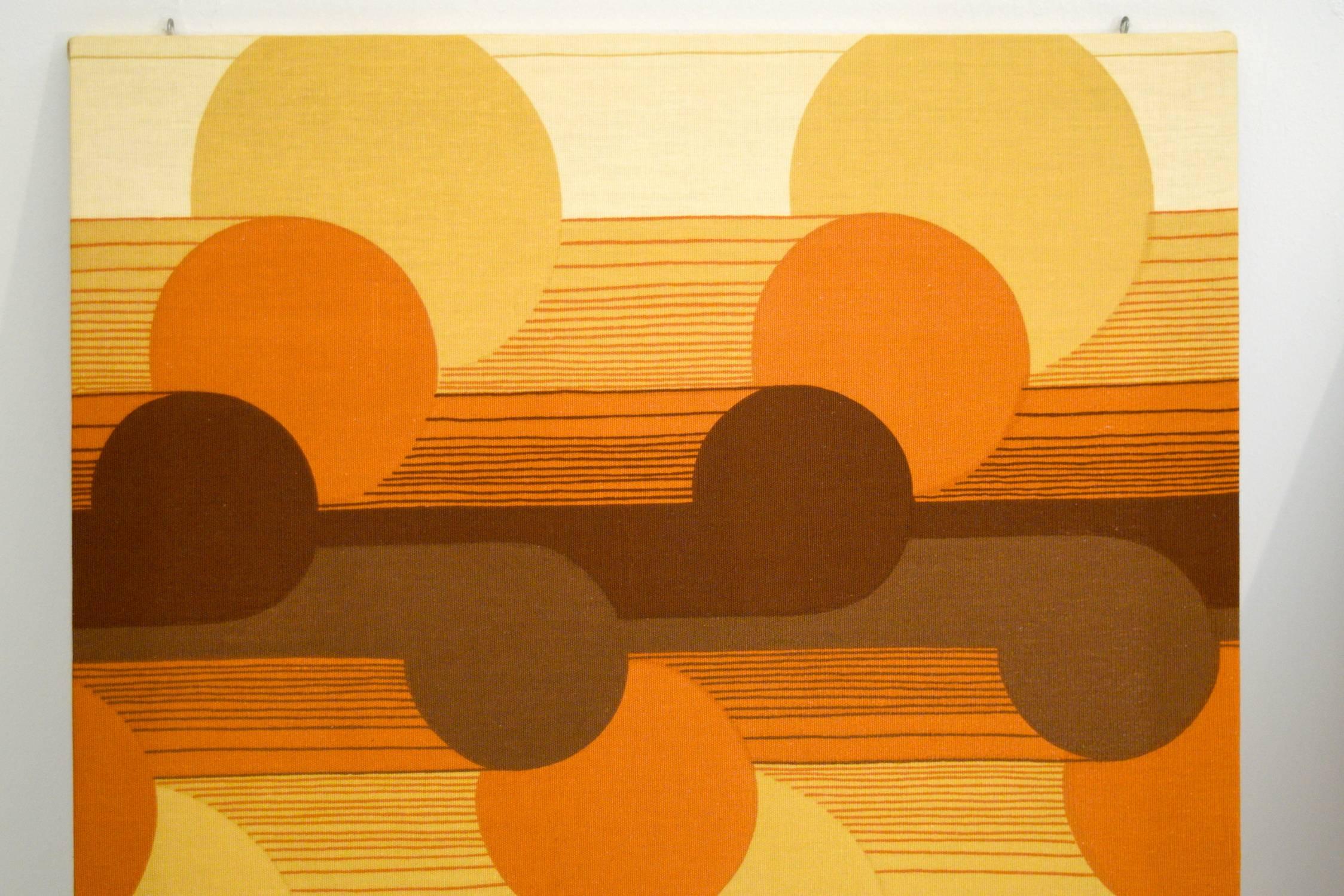 Mid-Century Modern 1960s Op Art Wall Covering Panels by Three by Danes